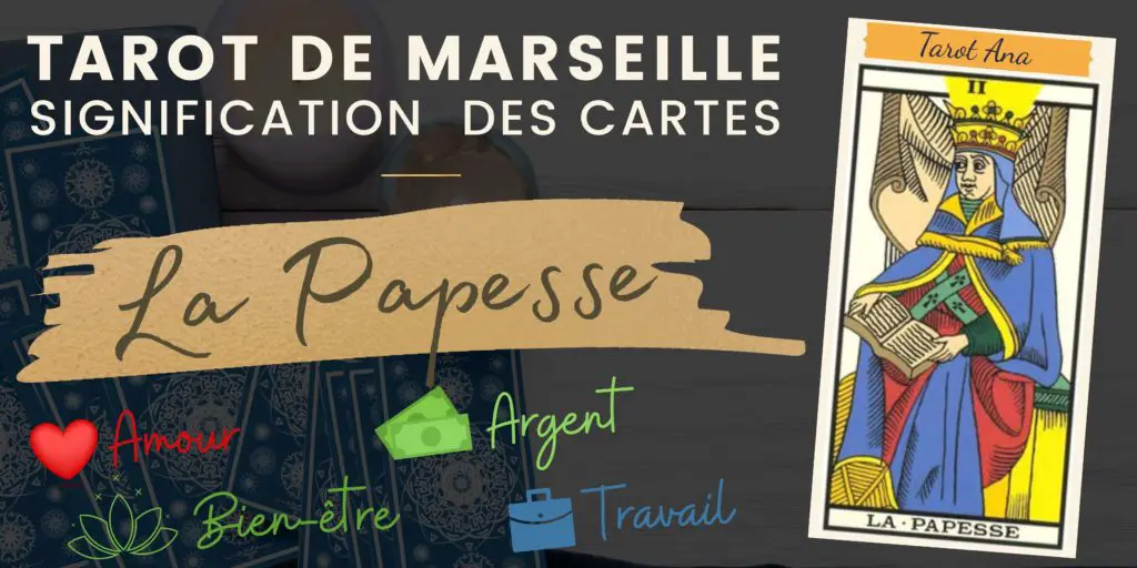 tarot gratuit carte la papesse tarot de marseille rectangle