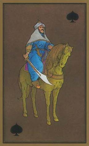 Le cavalier cimetiere tarot persan