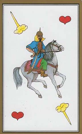 Le cavalier de coeur tarot persan