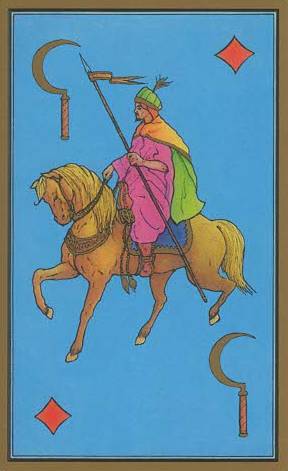 Le cavalier faucille tarot persan