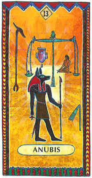 lame 13 du tarot egyptien anubis3