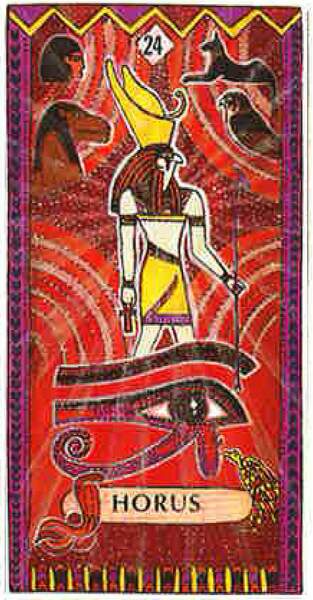 lame 24 du tarot egyptien horus