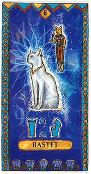 lame 6 du tarot egyptien bastet3