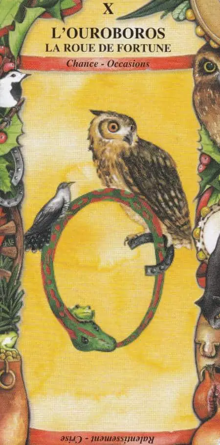 10 L ouroboros la roue de la fortune Tarot Tzigane