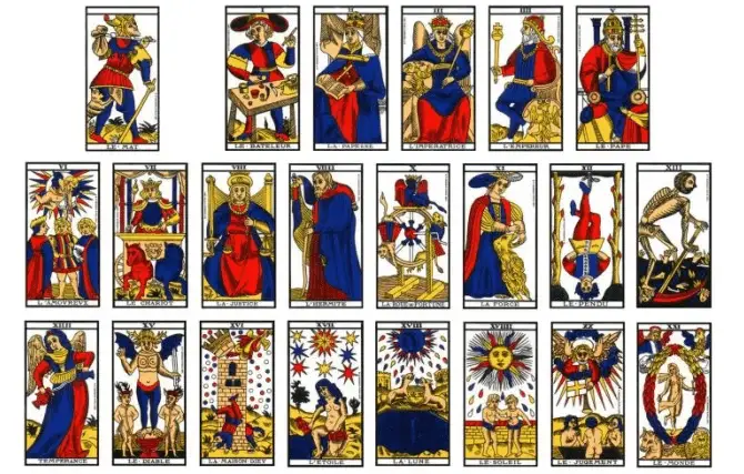 22 arcanes majeurs Tarot de Marseille