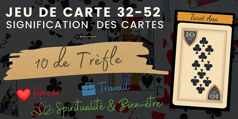 10 de Trefle 32 52 cartes