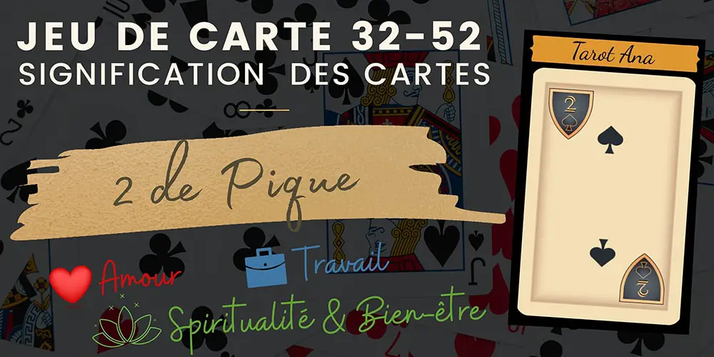 2 de Pique 32 52 cartes