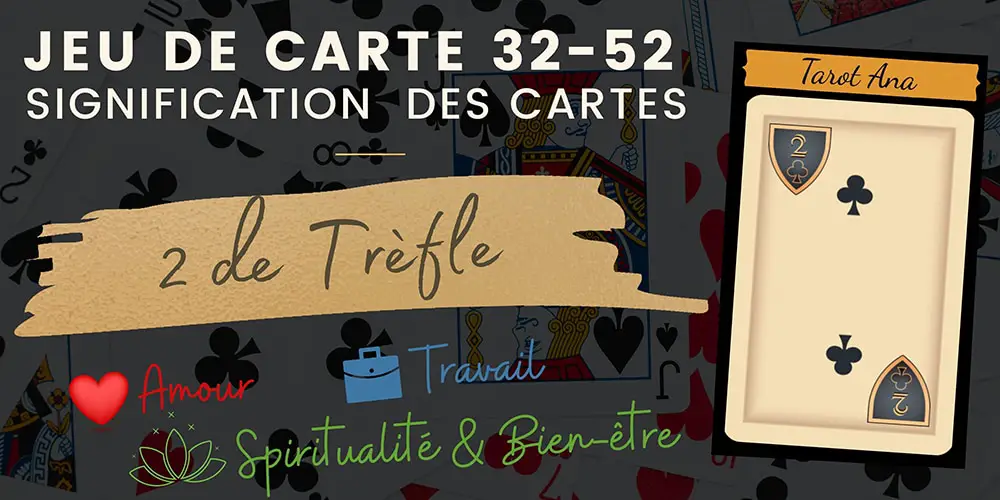 2 de Trefle 32 52 cartes