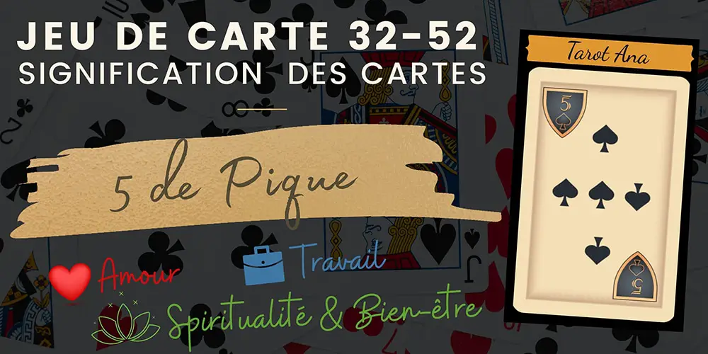 5 de Pique 32 52 cartes