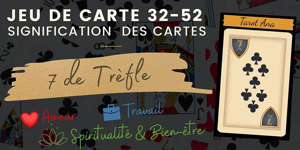 7 de Trefle 32 52 cartes