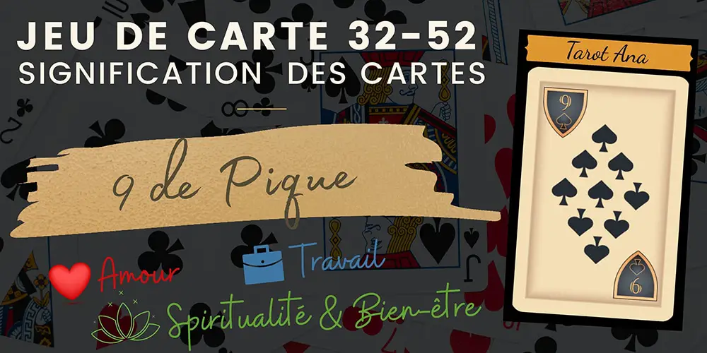 9 de Pique 32 52 cartes