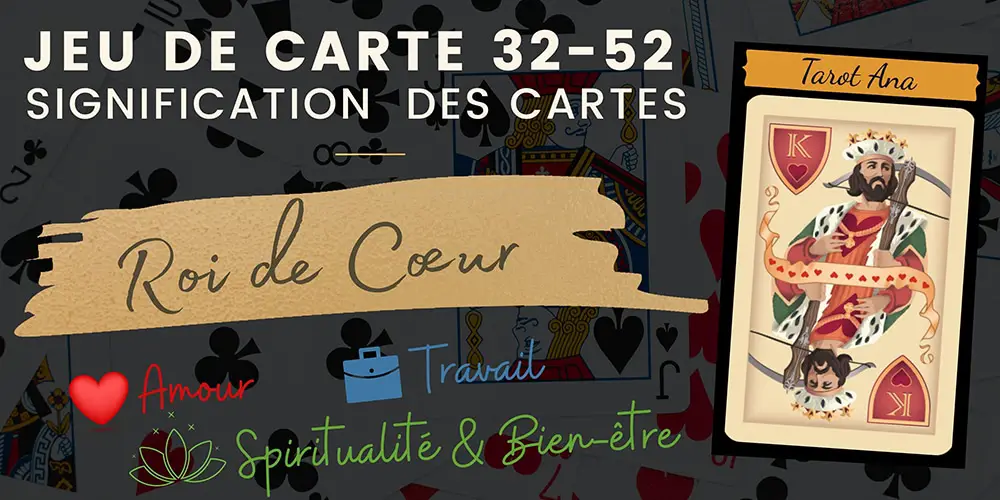 Roi de Coeur 32 52 cartes