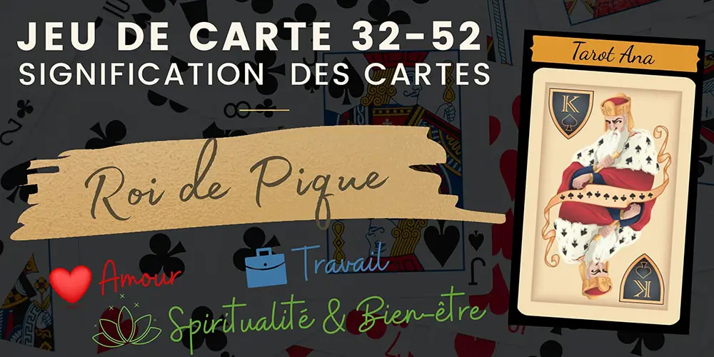 Roi de Pique 32 52 cartes