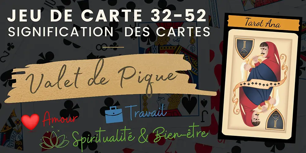 Valet de Pique 32 52 cartes