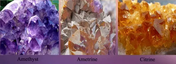 améthyste amétrine citrine