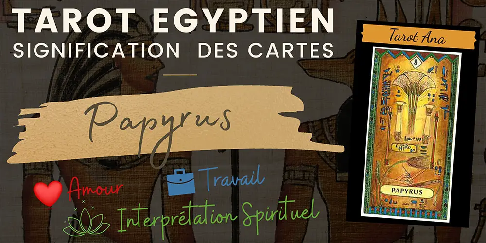 lame 8 du tarot egyptien papyrus3
