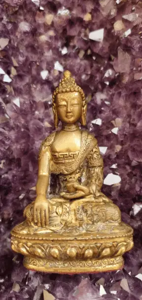 statue bouddhiste géode améthyste