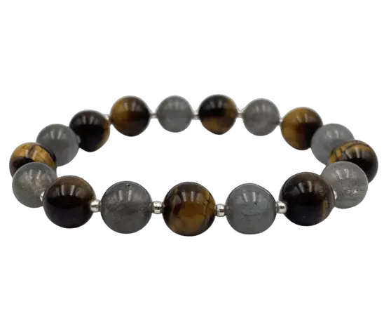 bracelet labradorite œil de tigre 