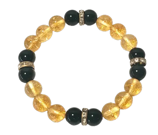 bracelet obsidienne citrine 