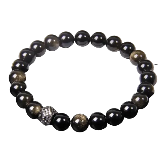 bracelet obsidienne tourmaline