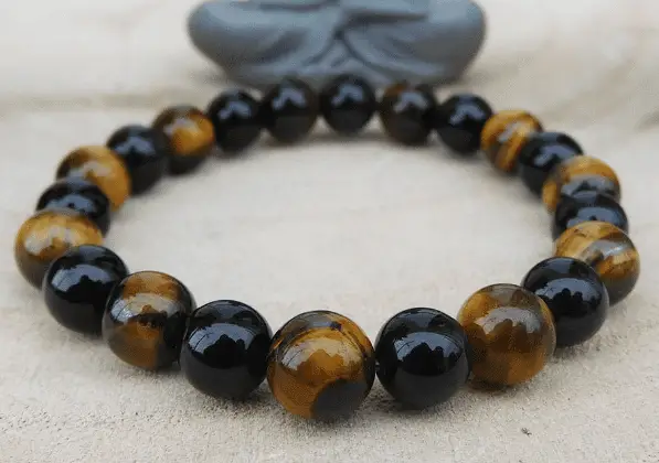 bracelet œil de tigre obsidienne