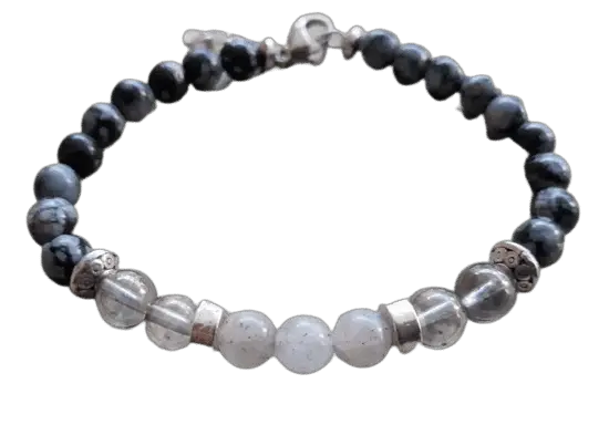 bracelet labradorite cristal de roche