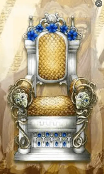trône d'Athéna en lapis lazuli