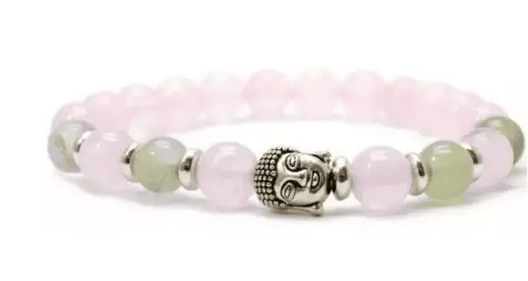 bracelet quartz rose et jade